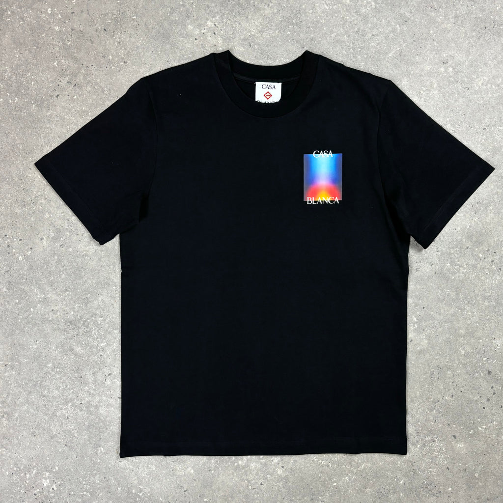 CASABLANCA T-SHIRT - GRADIENT - BLACK