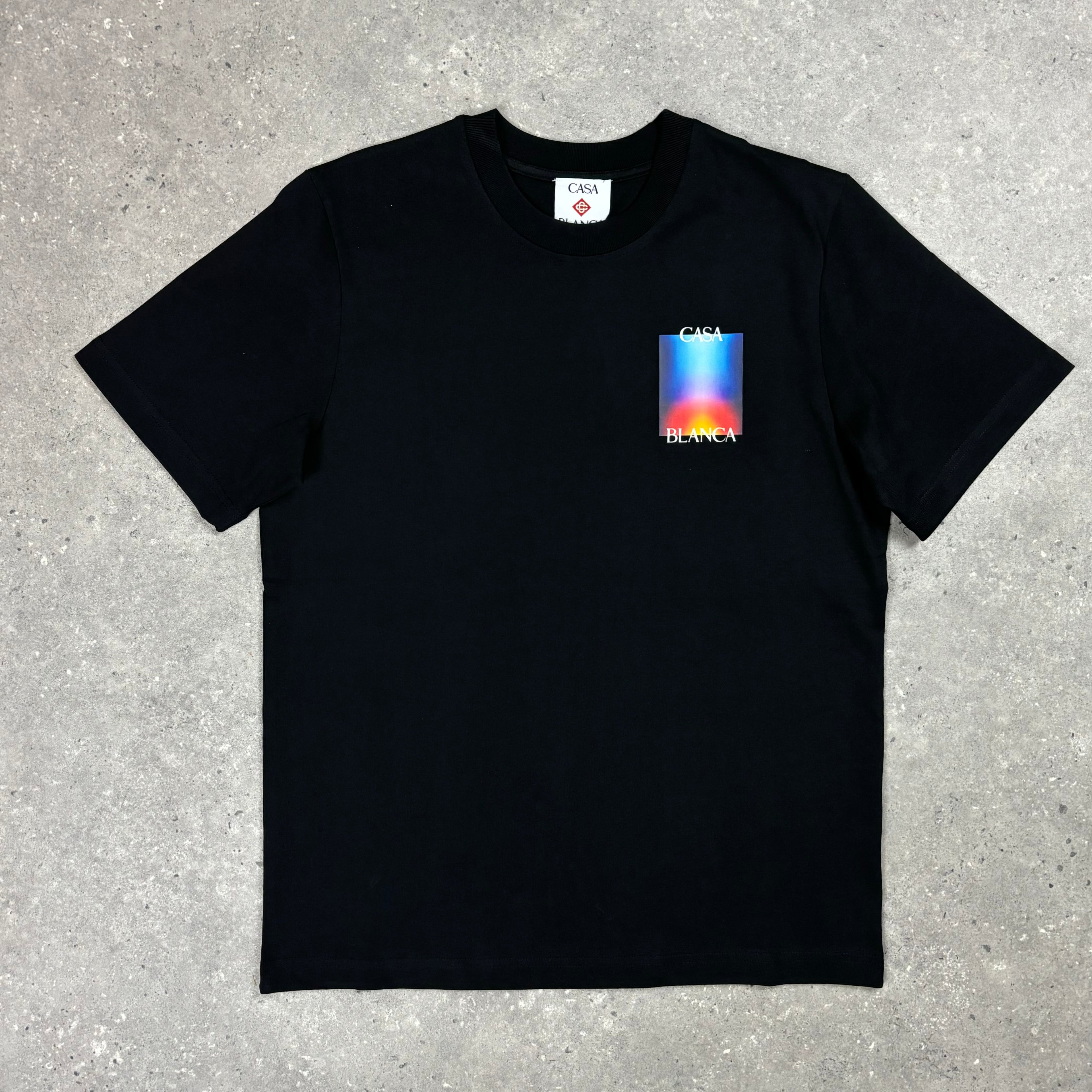 CASABLANCA T-SHIRT - GRADIENT - BLACK