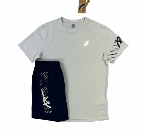 ASICS - Icon Set (Navy shorts, Cream/Navy t shirt)